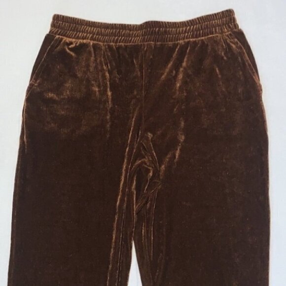 7 For All Mankind brown velvet jogger-style track pants size M - Picture 4 of 7